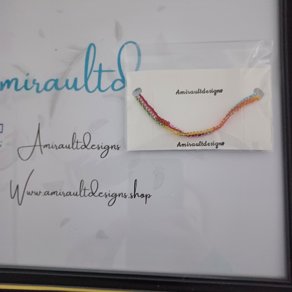 Flat Beaded fitted bracelet